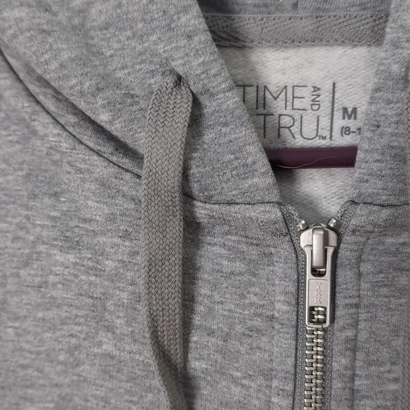 Time and Tru Women's Zip Up Fleece Hoodie Jacket - Picture 6 of 10